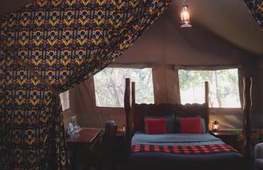 One of the two family tents, sleeping four